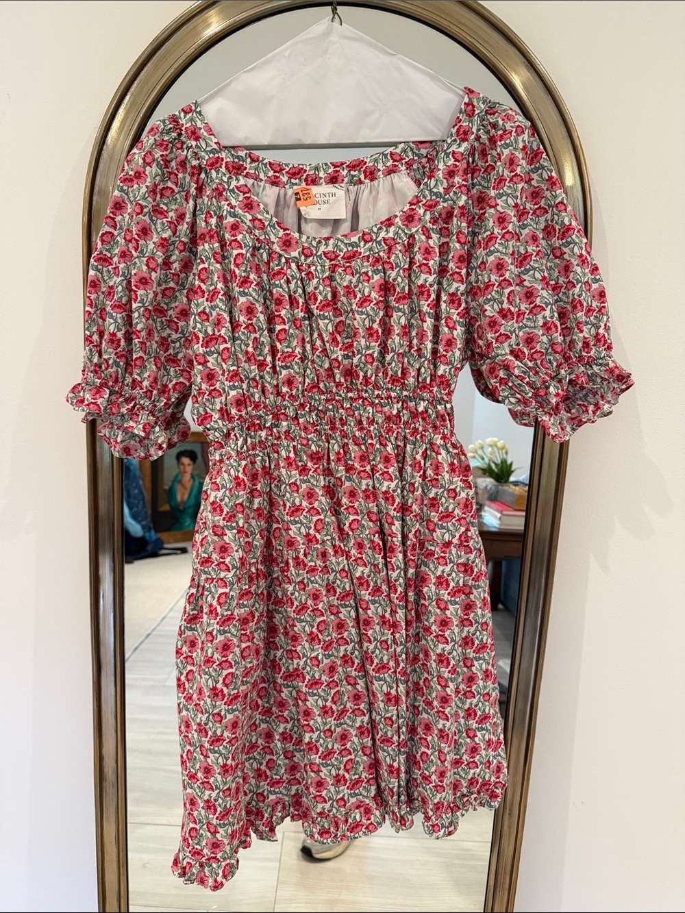 Tuckernuck Hyacinth House Pink Floral Puff Sleeve Dress